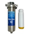 Магистральный (проточный) умягчающий фильтр для воды из скважины, стальной НАША СТАЛЬ Slim-Line 10 3/4 дюйма НСУ10