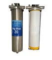 Магистральный (проточный) умягчающий фильтр для воды из скважины, стальной НАША СТАЛЬ Big-Blue 20 1 дюйм НСУБ20