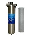 Магистральный (проточный) угольный фильтр для воды из скважины НАША СТАЛЬ Big-Blue 20 НСУГБ20