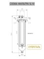 Промывной фильтр грубой очистки воды СУПЕРСТАЛЬ Slim-line 10 5 микрон 10321