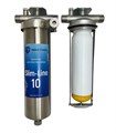 Магистральный (проточный) умягчающий фильтр для воды из колодца, стальной НАША СТАЛЬ Slim-Line 10 3/4 дюйма 10381